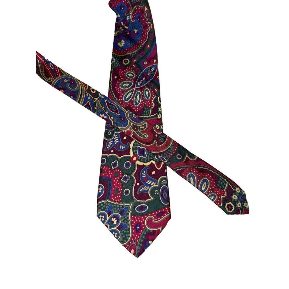 Bullock & Jones Abstract 100% Silk Handmade in Italy Neck Tie